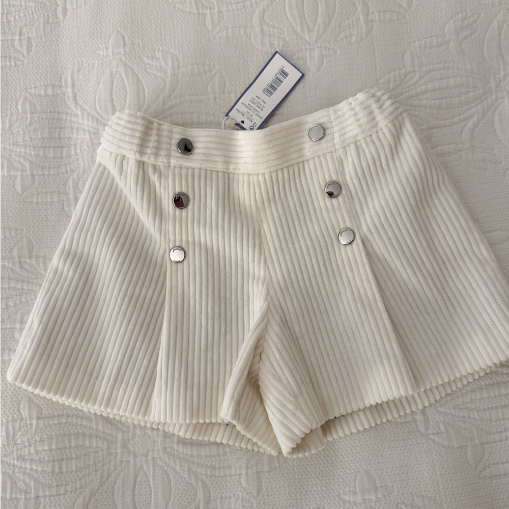 Jacadi White High Waist Shorts with Vintage Flair
